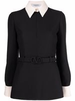 Valentino Garavani chemise à taille ceinturée - Noir