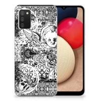 Silicone Back Case Samsung Galaxy A02s Skulls Angel