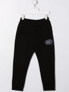 Emporio Armani Kids pantalon de jogging à patch logo - Noir