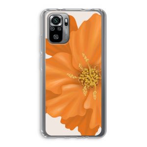 Orange Ellila flower: Xiaomi Redmi Note 10S Transparant Hoesje