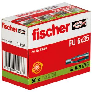 Fischer FU 6 x 35 Universele pluggen 35 mm 6 mm 53260 50 stuk(s)