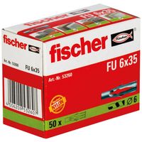 Fischer FU 6 x 35 Universele pluggen 35 mm 6 mm 53260 50 stuk(s) - thumbnail