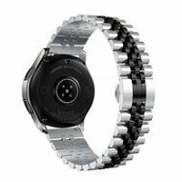 Garmin Forerunner 55 / 245 / 645 - Stalen band - Zilver / zwart