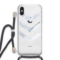 Marmeren pijlen: iPhone XS Transparant Hoesje met koord