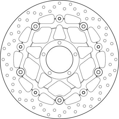 BREMBO Serie Oro remschijf, remschijven voor de moto, zwevend 78B40886