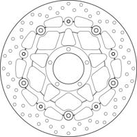 BREMBO Serie Oro remschijf, remschijven voor de moto, zwevend 78B40886