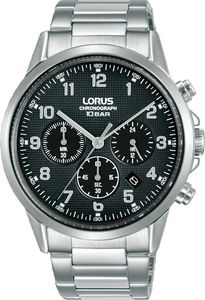 Lorus RT313KX9 Horloge Chronograaf zilverkleurig-zwart 42 mm