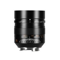 7Artisans 75mm F/1.25 Leica M Mount II Black