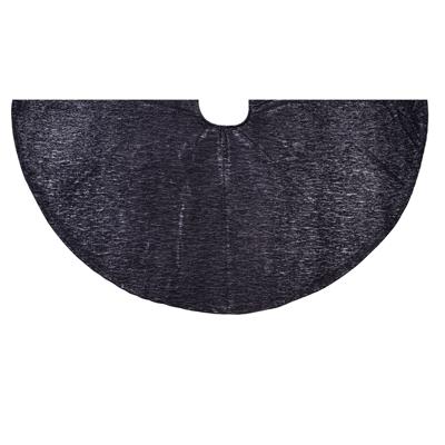Anna Collection kerstboomrok - kerstboom onder kleed - zwart - D120 cm - glans - rond