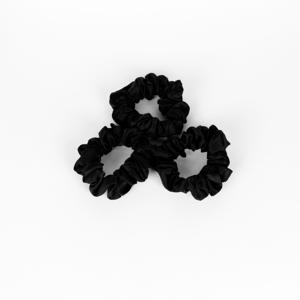 Zijden Scrunchies Groot Black