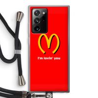 I'm lovin' you: Samsung Galaxy Note 20 Ultra / Note 20 Ultra 5G Transparant Hoesje met koord