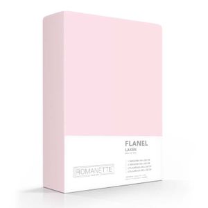 Flanellen Lakens Romanette Roze-150 x 250 cm