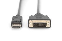 Digitus DB-340301-020-S DisplayPort-kabel DisplayPort / DVI Adapterkabel DisplayPort-stekker, DVI-D 24+1-polige stekker 2.00 m Zwart Rond, Afgeschermd - thumbnail