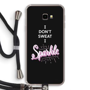 Sparkle quote: Samsung Galaxy J4 Plus Transparant Hoesje met koord