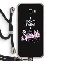 Sparkle quote: Samsung Galaxy J4 Plus Transparant Hoesje met koord