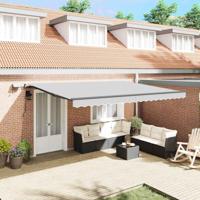 Markies met Handmatig Antraciet 5 x 3 m Metaal