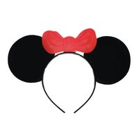 Diadeem muis oren strik
