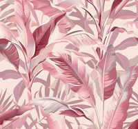 Regenwoud ontwerp behang roze Regenwoud ontwerp behang roze