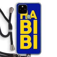 Habibi Blue: Pixel 5 Transparant Hoesje met koord Habibi Blue: Pixel 5 Transparant Hoesje met koord
