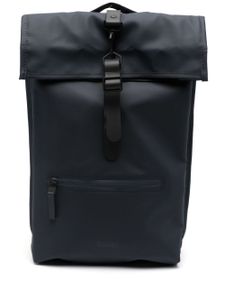 Rains Rolltop logo-debossed backpack - Bleu