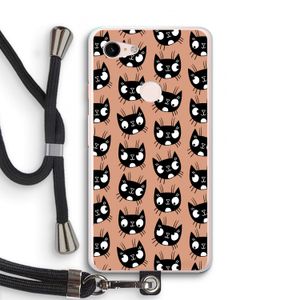 Kat: Pixel 3 XL Transparant Hoesje met koord