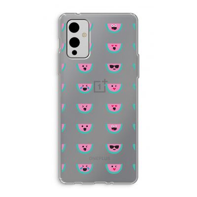 Smiley watermeloenprint: OnePlus 9 Transparant Hoesje