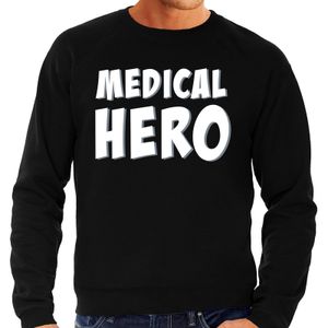 Medical hero / zorgpersoneel cadeau sweater zwart voor heren