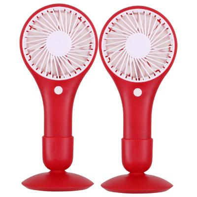 Urban Living USB ventilator - 2x - met standaard - rood - kunststof - 20 x 10 cm