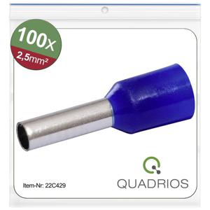 Quadrios 22C429 Adereindhulzen 2.5 mm² Deels geïsoleerd Blauw 1 set(s)