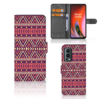 OnePlus Nord 2 5G Telefoon Hoesje Aztec Paars - thumbnail