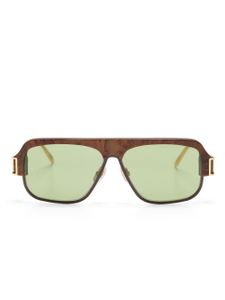 Marni Eyewear lunettes de soleil tintées à monture pilote - Marron