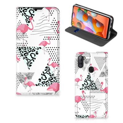 Samsung Galaxy M11 | A11 | Hoesje maken | Flamingo Triangle