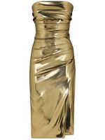 Dolce & Gabbana foiled strapless dress - Or - thumbnail