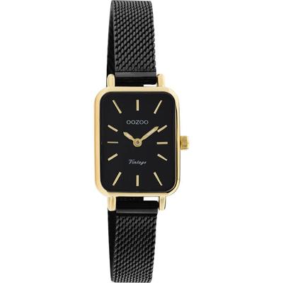 OOZOO Timepieces Horloge Vintage Zwart/Goud | C20269