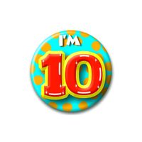 Verjaardags button I am 10 - thumbnail