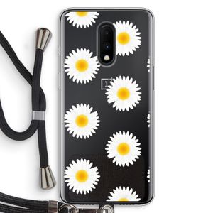 Margrietjes: OnePlus 7 Transparant Hoesje met koord
