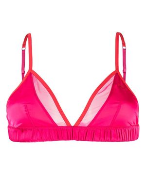 Karl Lagerfeld soutien-gorge bicolore à fini satiné - Rose