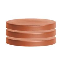 Plantenonderzetter - 3x stuks - rond - terracotta - 40 cm - kunststof - Trolleys voor kamerplanten -