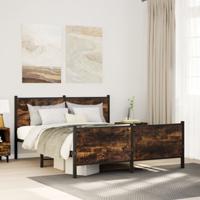 Bedframe zonder matras metaal gerookt eikenkleurig 160x200 cm