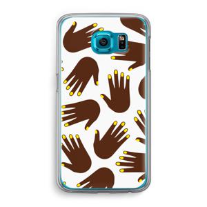 Hands dark: Samsung Galaxy S6 Transparant Hoesje