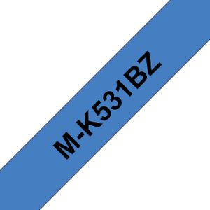 Labeltape Brother P-touch M-K531BZ 12mm zwart op blauw