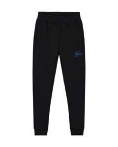 Malelions Sweat broek signature gestreept - Zwart / Kobalt blauw