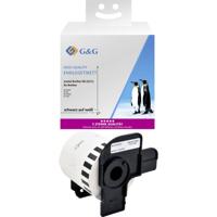 G&G ET-B-G-22212 Etiketten (eindeloos) 62 mm x 15.24 m Thermisch papier Wit 1 stuk(s) Permanent hechtend Adresetiketten