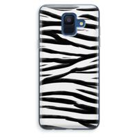 Zebra pattern: Samsung Galaxy A6 (2018) Transparant Hoesje - thumbnail