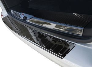 Zwart-Chroom RVS Bumper beschermer passend voor Volkswagen Transporter T6 2015- (met achterklep) AV251002