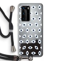 Eyes pattern: Huawei P40 Pro Transparant Hoesje met koord