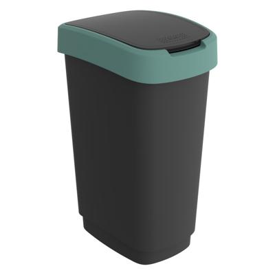 Rotho twist afvalbak 50l mistletoe groen/antraciet