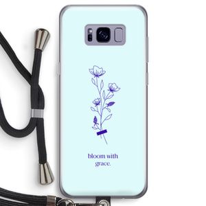 Bloom with grace: Samsung Galaxy S8 Transparant Hoesje met koord