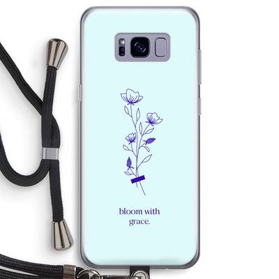 Bloom with grace: Samsung Galaxy S8 Transparant Hoesje met koord