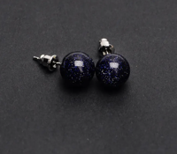 Blauw Zandsteen Oorstekers - Sieraden - Spiritueelboek.nl